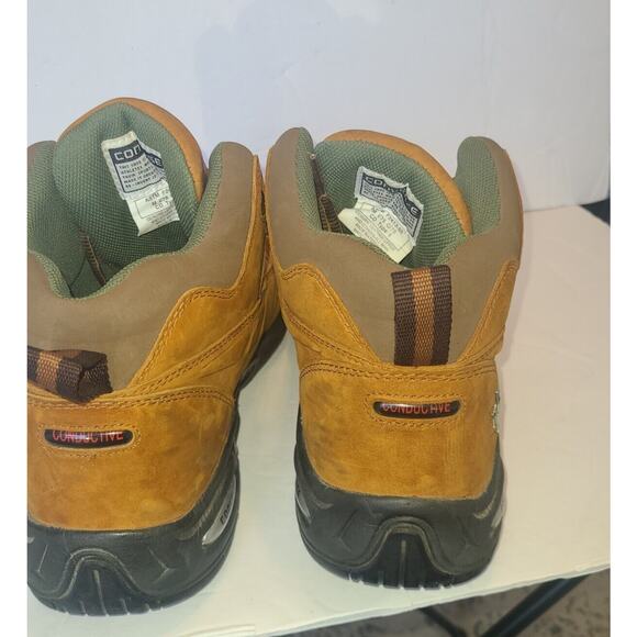 Converse Mens ASTM F2413-05 Leather Steel Toe Brown Work Boots size 14 - Picture 5 of 12